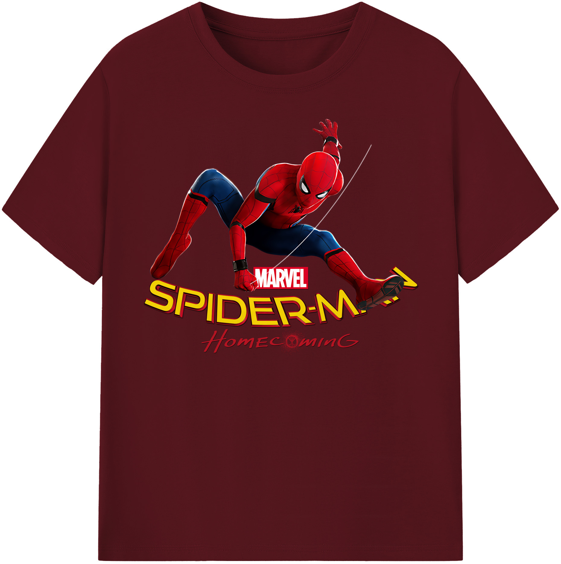 （画像用） Spider Man スパイダーマン 綿100％半袖Tシャツ（フロントプリント）